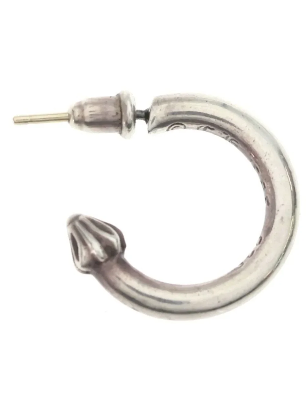 Chrome Hearts Hoop Plain Earrings Silver